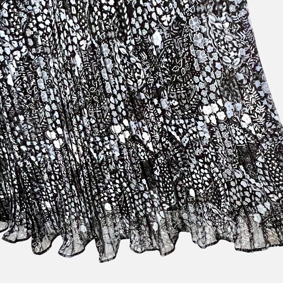 Vintage 90s Y2K Womens 2 Piece Shades of Blue Floral Paisley Top & Skirt Set M/L - Picture 11 of 16